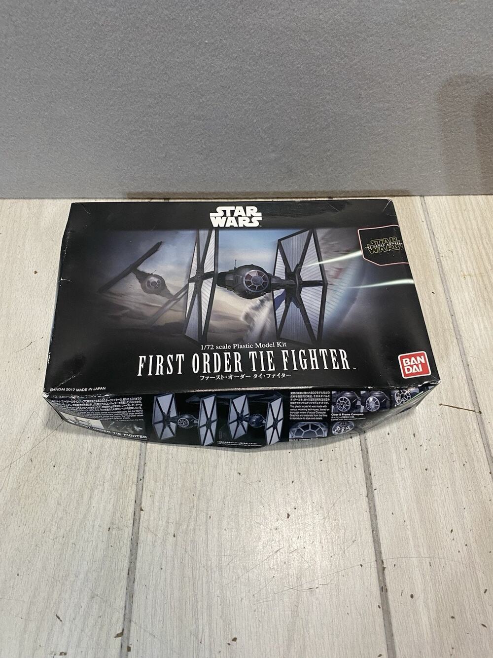 Bandai Star Wars 1/72 First Order Tie Fighter 0203218 Model Kit Open Box